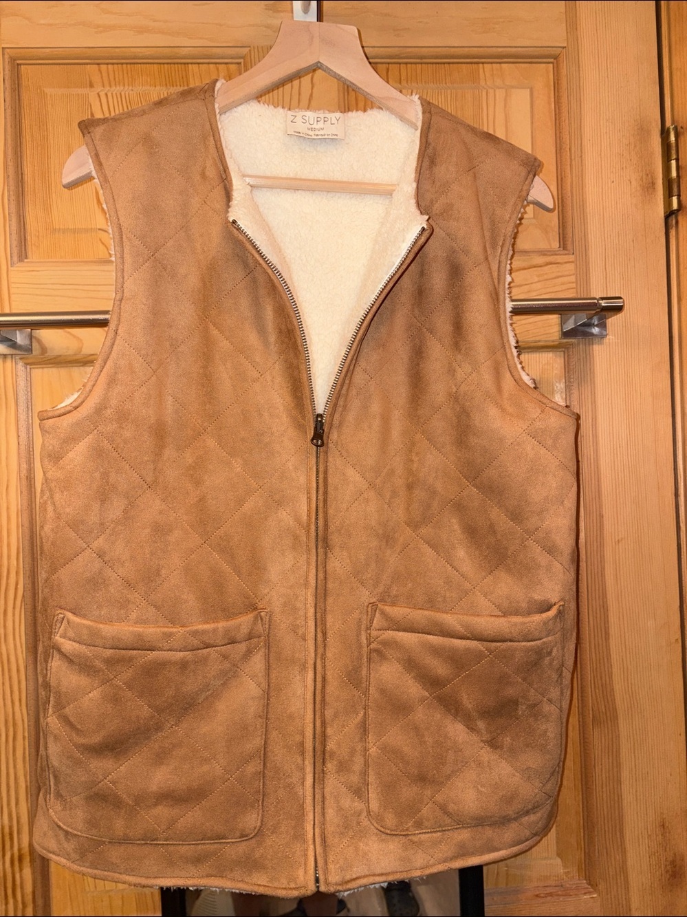 Reversible Faux Suede Vest Cosmos by Z Supply Sz M